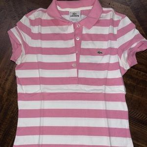 NWOT size 34 striped Lacoste polo